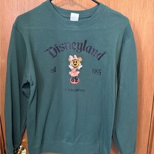 Disney Green Minnie Halloween Sweatshirt